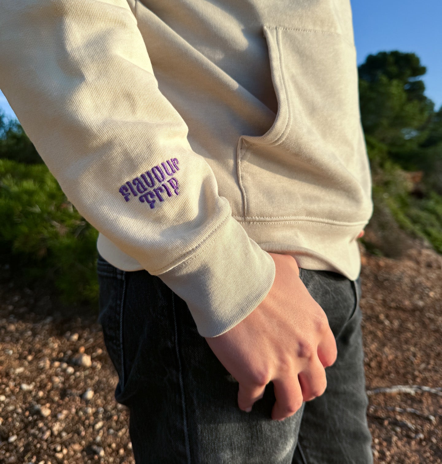 COLLECTIVE DOPAMINE Beige Hoodie Unisex