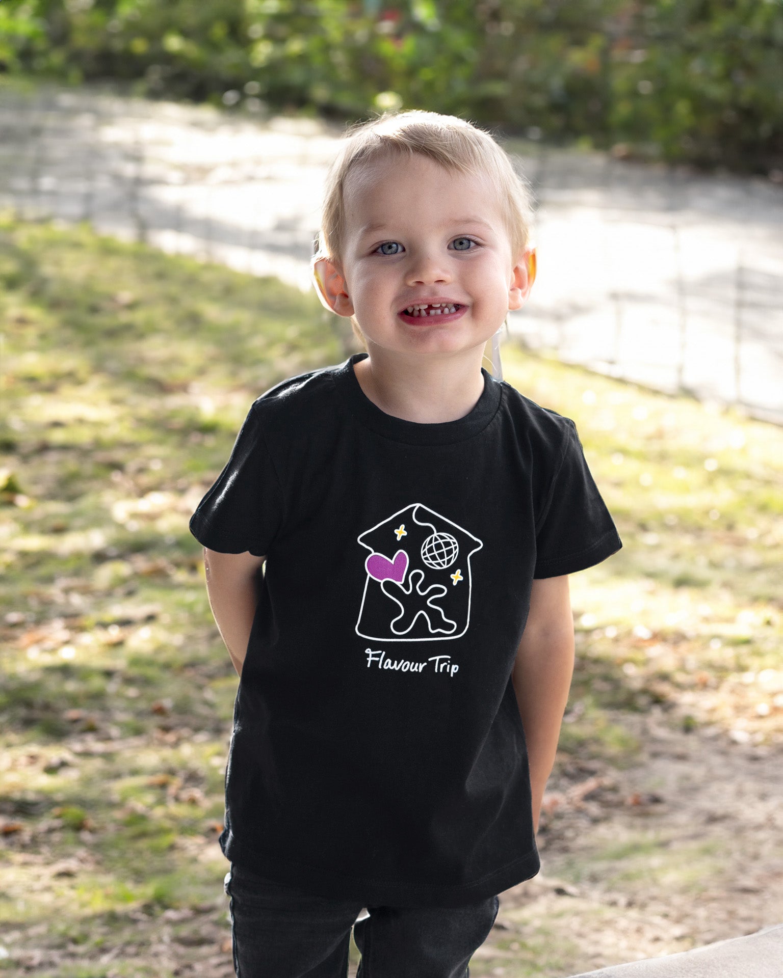 HOUSE OF LOVE Kids T-Shirt Black